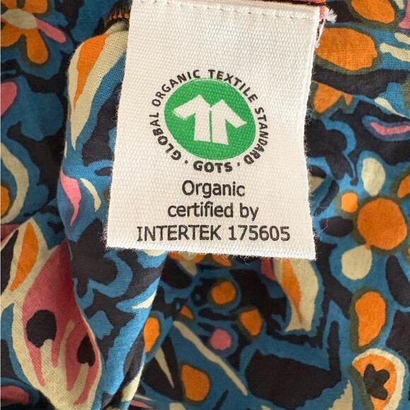 Cleobella Kaitlyn Floral Print Button Front Tassels Organic Cotton Blouse Small - Picture 11 of 16